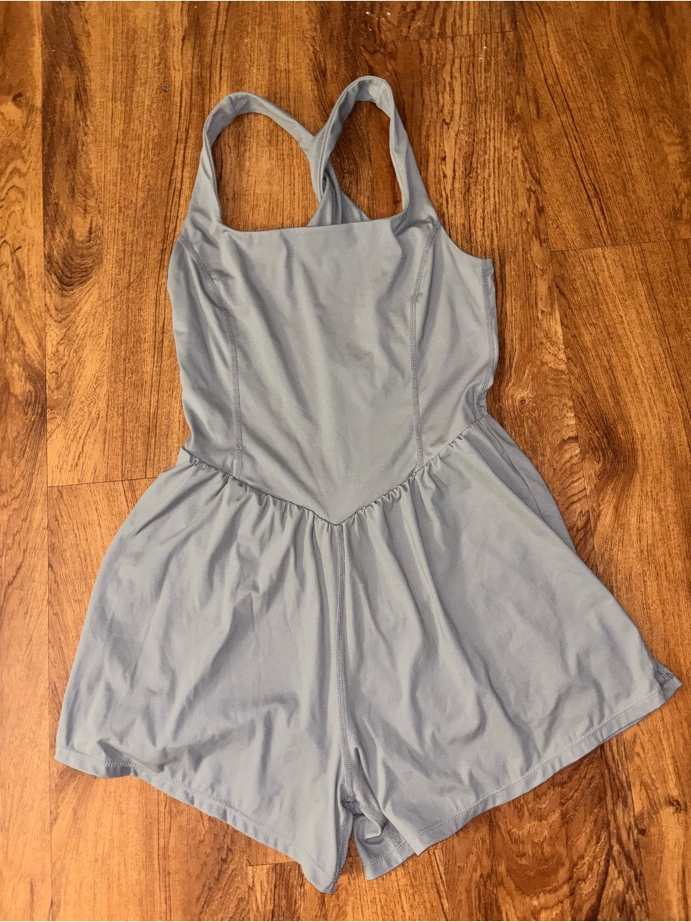 Target Brand Women’s Gray Romper with Tank Cross-Back Straps
